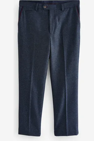 Next Regular Fit Trimmed Neppy Nova Fides Suit Trousers30W x 31L (UK 30 R)