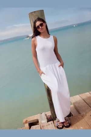 Next Maxi-jurk van jersey met verlaagde taillemedium