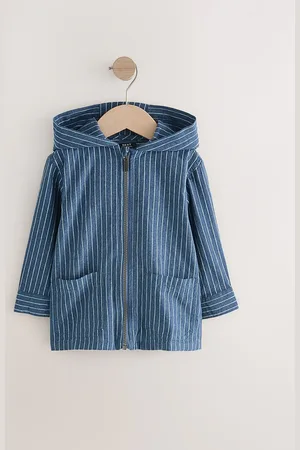 Next Overshirt Zip Through Hooded Stripe Shirt (3mths-7yrs)3