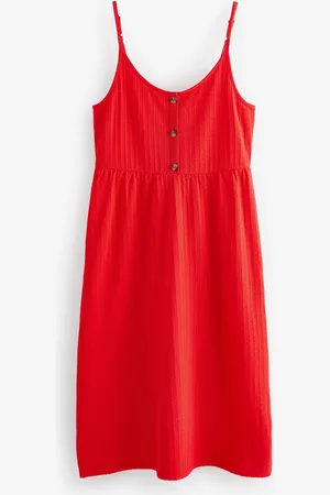 Next 100% katoenen cami-zomerjurk met knoopsluiting48 Tall