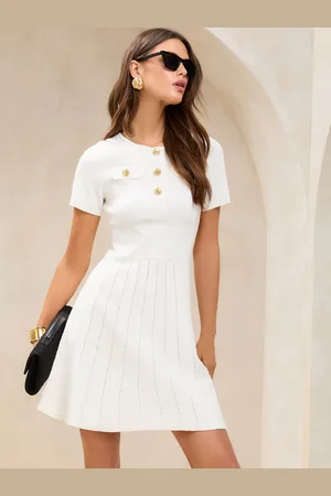 Lipsy London Mini Short Sleeve Summer Knit Dress44