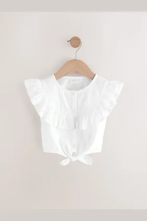 Next 100% Cotton Tie Front Blouse (3-16yrs)6 Jaar (116cm)