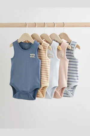 Next 100% Cotton Baby Vest Bodysuits 5 Pack6268cm