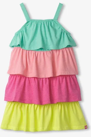 Hatley Blue Bright Rainbow Tiered Dress9298cm