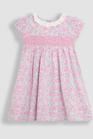 JoJo Maman Bébé Floral Broderie Collar Party Dress9298cm