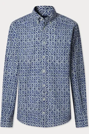 Hackett Batik Print Lightweight Cotton ShirtX-large