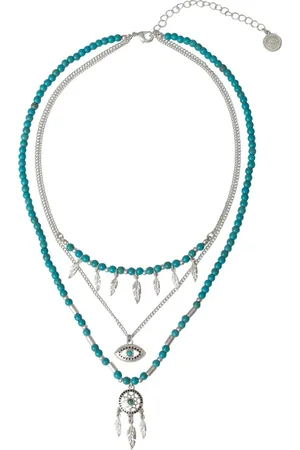 Bibi Bijoux Gold Tone Dreamcatcher Beaded Layered Necklaceeen