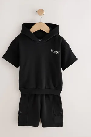Next Utility 100% Cotton Hoodie and Shorts Set (3mths-7yrs)6268cm