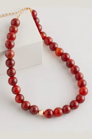 Next Ketting met kralen van halfedelstenenEén