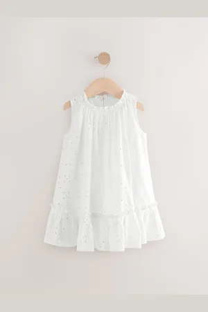Next Sleeveless Broderie 100% Cotton Dress (3mths-8yrs)8692cm