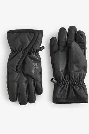 Jack Wolfskin Zwarte makkelijk aan te trekken handschoenen voor kinderen11