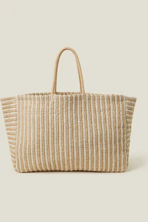 Accessorize Large Woven Stripe Tote Bageen
