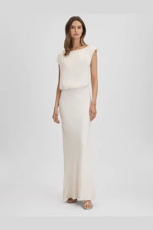 Reiss Rupa lange gedrapeerde jurk40