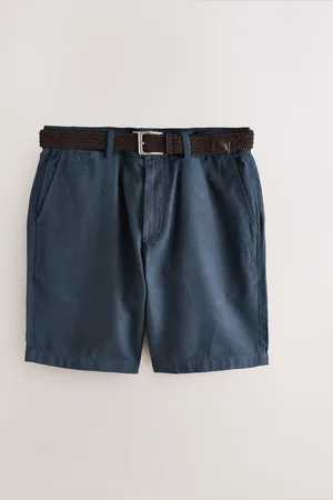 Next Chinoshort van linnen-katoen met riem inbegrepen30W x 31L (UK 30 R)