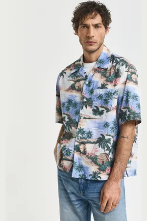 GANT Relaxed Fit 100% Cotton Resort Island Print Shirtxlarge