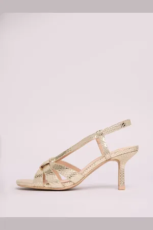 Friends Like These Knot Detail Multi Strap Stiletto Heels Faux Leather Sandals6 EU 39 W