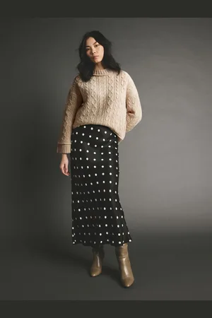 Next Satijnen midirok met print44 Petite