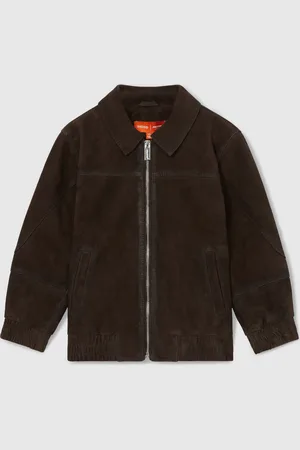 Reiss Rally Unisex Fit McLaren F1 Team Suede Bomber Jacket128134cm