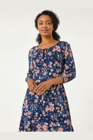 Roman Petite Floral Tie Front Dress44