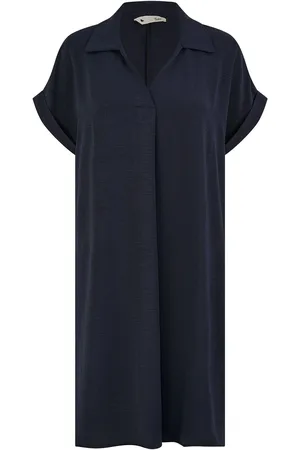 Yumi Relaxed Fit Collared Tunic Dress38