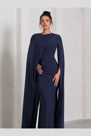 Club L Magdelena Maxi-jurk met asymmetrische cape36