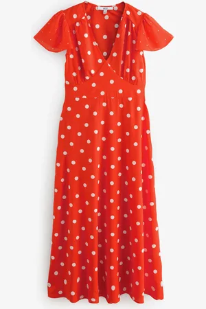 Next Flutter Sleeve V-Neck Tie Waist Maxi Dress34