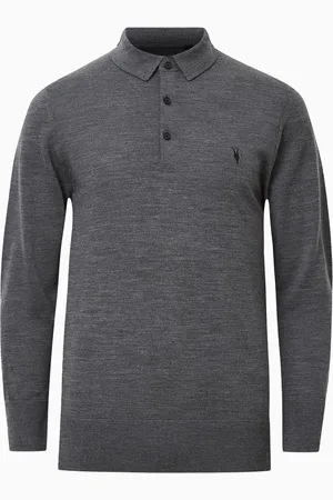 AllSaints AllSaints Mode poloshirt van merinowolXL