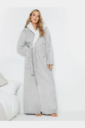 Long Tall Sally Wellsoft badjas met contrasterende capuchon38-40 Lang