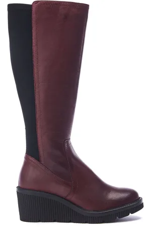 Moda In Pelle Harpette Crepe Wedge Long Side Zip BootsEU 36 (UK 3)