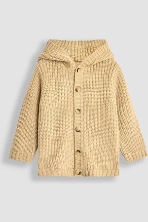 JoJo Maman Bébé Gebreid vest met capuchon4