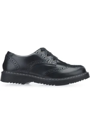 Start Rite Start-Rite Black Leather Wide Fit School ShoesEU 31 G (UK 12.5)