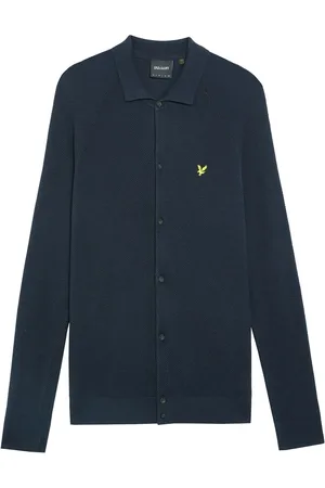 Lyle & Scott Gebreid shirt van linnenmix2X-Large