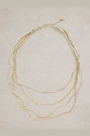 White Stuff Blossom Multi Layer NecklaceEén