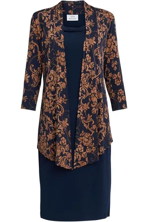 Gina Bacconi Blue Cara Mock Dress And Jacket Set46