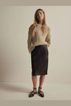 Next Faux Leather Knee Skirt38 XL Tall