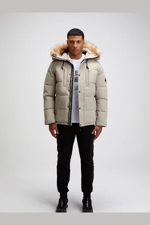 Zavetti Canada Mens Oshawa 2.0 Puffer Parka Jacket with Detachable Faux FurL