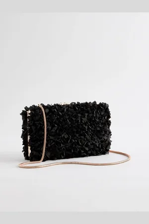 Next Rechthoekige clutch-tas met corsageEén