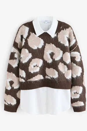 Next Soft Touch Brushed Shirt Layer Knitted JumperXS Reg