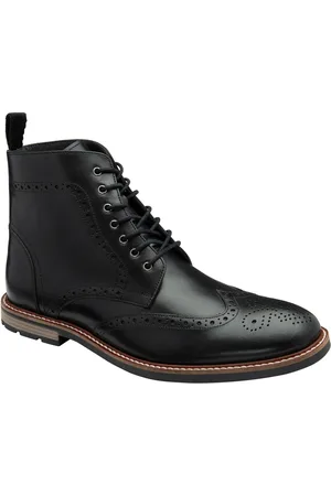 Frank Wright Mens Leather Lace-Up Brogue Ankle Bootsuk11eu45