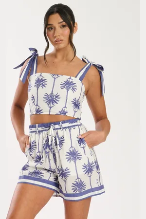South Beach Printed Tie Waist 100% Cotton Shorts44
