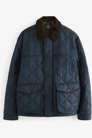 Next Regenbestendige corduroy colbert met schuine doorgestikte ruitXL