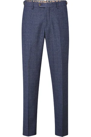 Skopes Getailleerd wollen geruit pak: broek32W x 31L (UK 32 R)