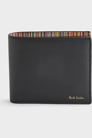 Paul Smith Logo Leather Bifold Black WalletEén