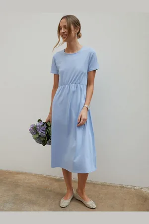 Threadbare 100% katoenen midi-jurk met smokwerkEU 44 (UK 16)