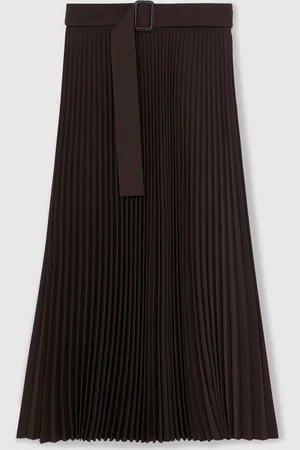 Reiss Ava Pleated Belted Midi Skirt32