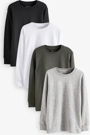 Next Long Sleeve Cosy 100% Cotton T-Shirts 4 Pack (3-16yrs)6 Jaar (116cm)