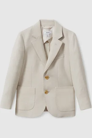 Reiss Aphrodite Slub Check Single Breasted Blazer7