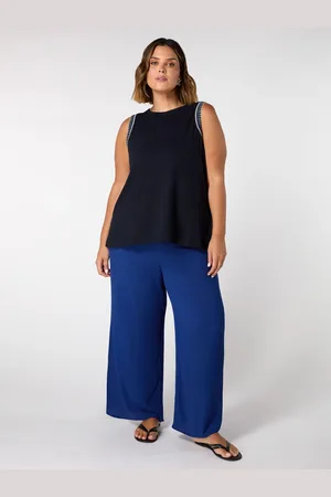 Live Unlimited London Curve Petite Crinkle Drawstring Trousers44