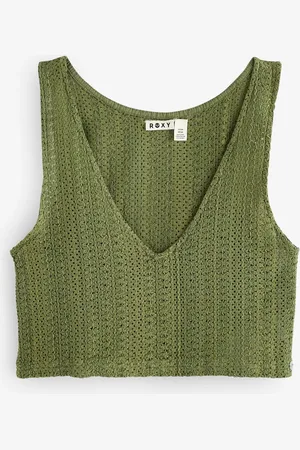 Roxy Above Crochet 100% Cotton Crop Topxlarge