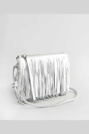 Next Leren western-crossbodytas met franjeEén